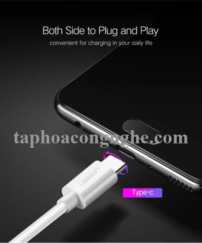 Ugreen 40887 0.5M 5A màu Trắng Dây USB sang USB Type-C vỏ ABS US253 30040887